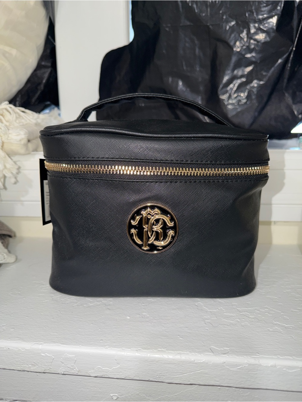 Roberto Cavalli Black Cosmetic Bag